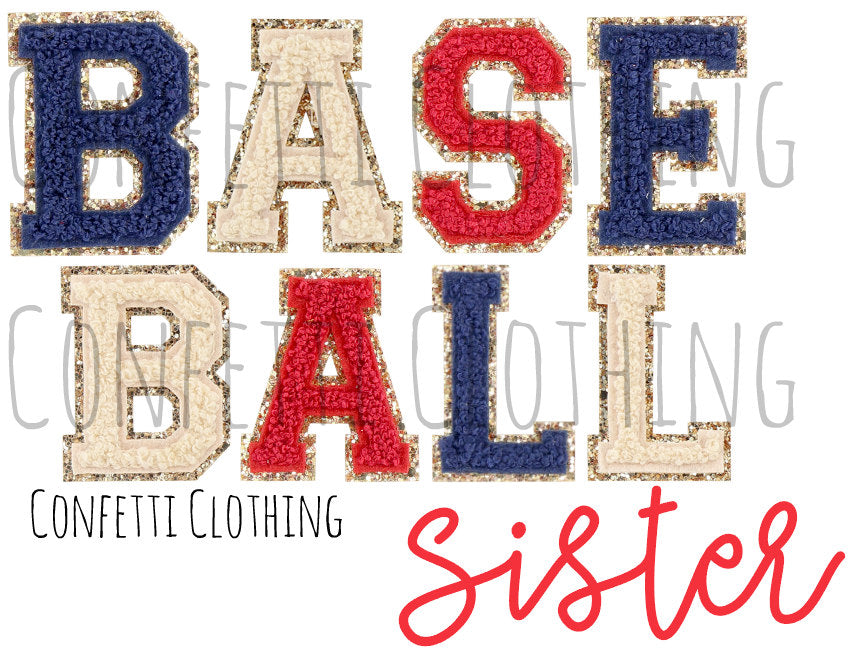 Printed Baseball Sister Alpha Design