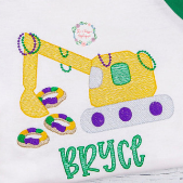 - SAMPLE SALE- Sketch Mardi Gras Excavator Design