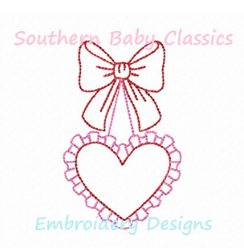 - SAMPLE SALE- Sketch Heart with Bow Design