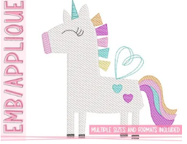 - SAMPLE SALE- Sketch Unicorn Love Design