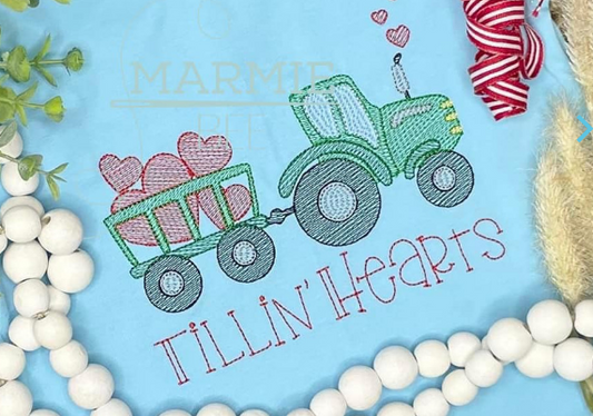 - SAMPLE SALE- Sketch Heart Tractor Design