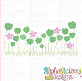 - SAMPLE SALE- Sketch Flower Clovers Design