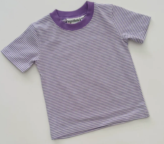 - Pre- Order - Embroidery Stripe T-Shirt Tee