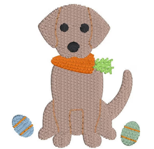 - SAMPLE SALE - Sketch Boys Easter Dog Mini Design on Polo