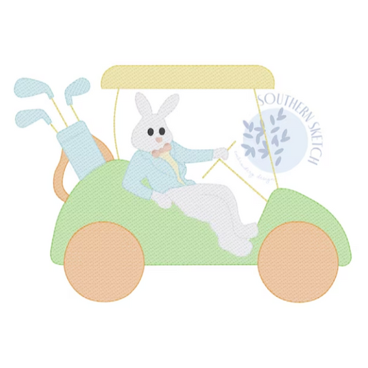 - SAMPLE SALE - Sketch Boys Golf Bunny Design Mini on Polo