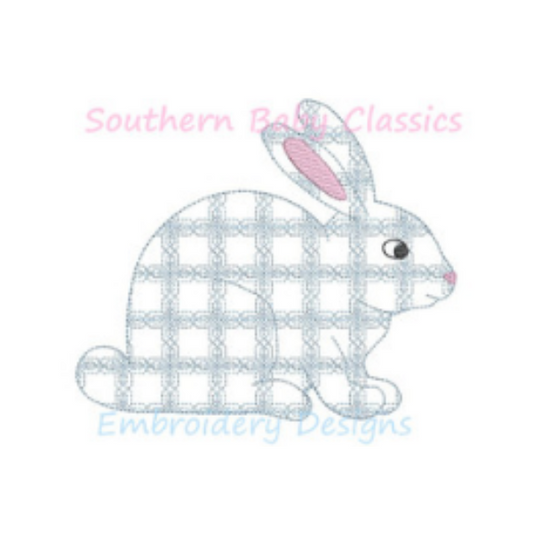 - SAMPLE SALE- Sketch Gingham Bunny Design