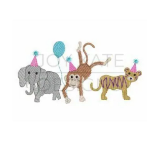 - SAMPLE SALE- Sketch Zoo Friends Party Design