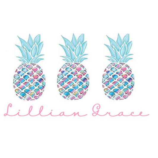 Printed Pineapple Trio Design