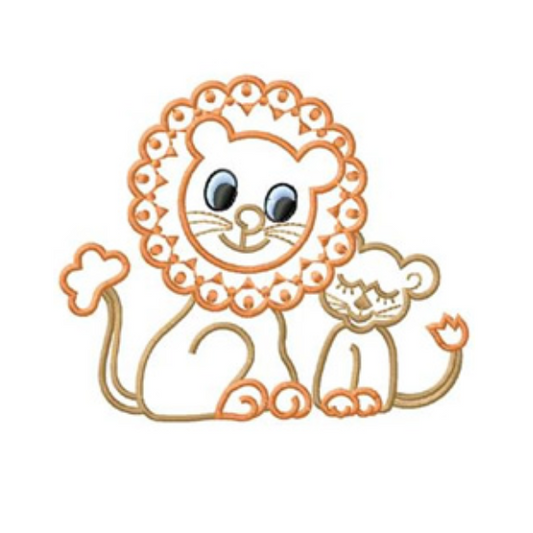 - SAMPLE SALE- Sketch Lion Cub & Mama Design