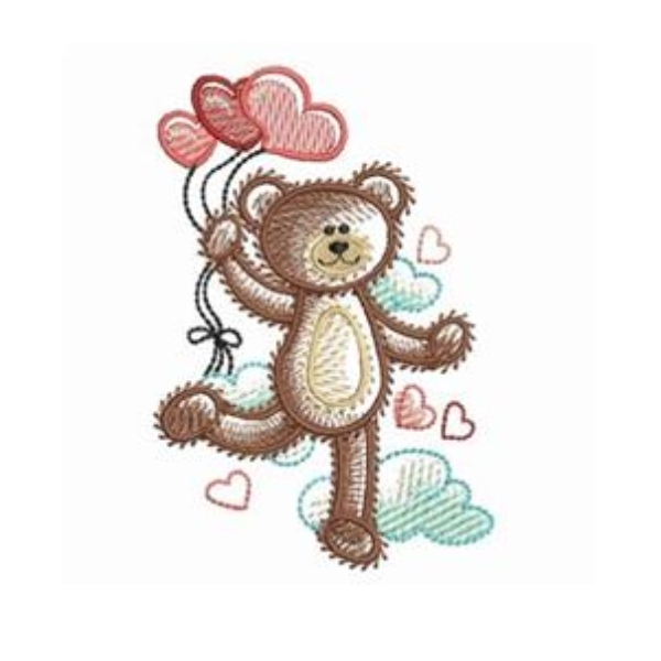 - SAMPLE SALE- Sketch Love Bear Design