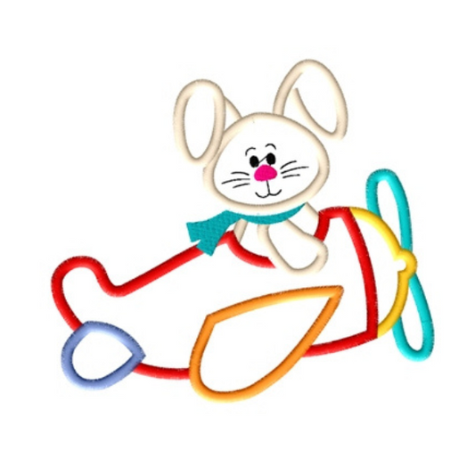 - SAMPLE SALE- Sketch Bunny in Airplane Design