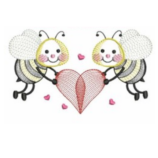 - SAMPLE SALE- Sketch Bumble Bee Love Design