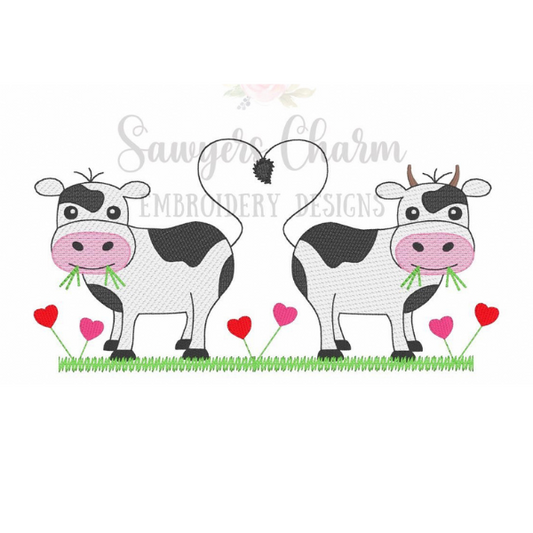 - SAMPLE SALE- Sketch Love Cows Design