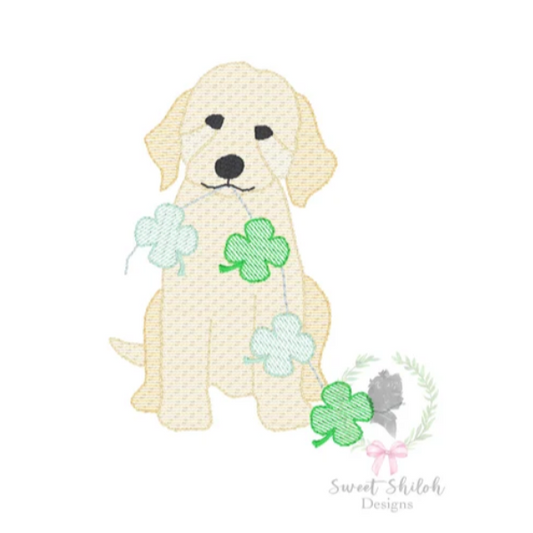 - SAMPLE SALE- Sketch Clover Dog Design