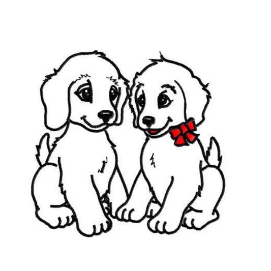 - SAMPLE SALE- Sketch Sweet Pups Design
