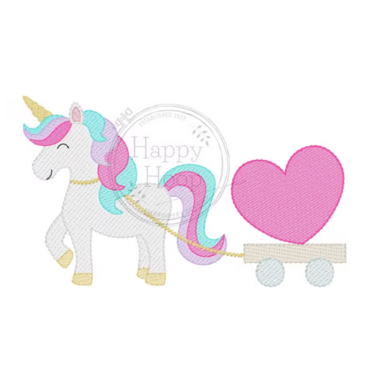 - SAMPLE SALE- Sketch Unicorn with Heart Design