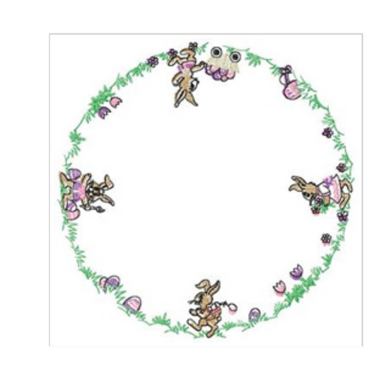 - SAMPLE SALE- Sketch Bunny Easter Circle Design
