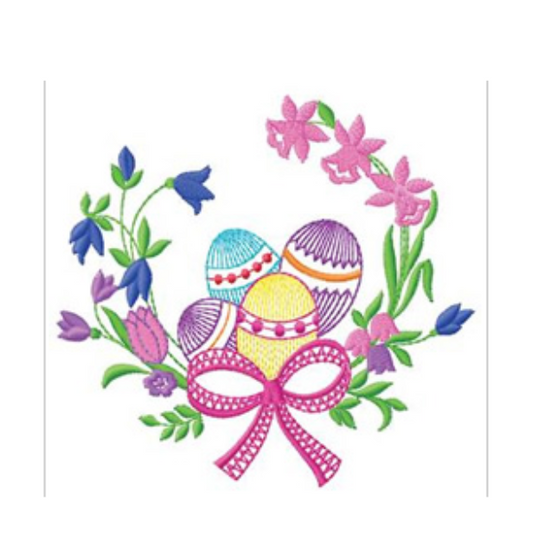 - SAMPLE SALE- Sketch Easter Egg Floral Design