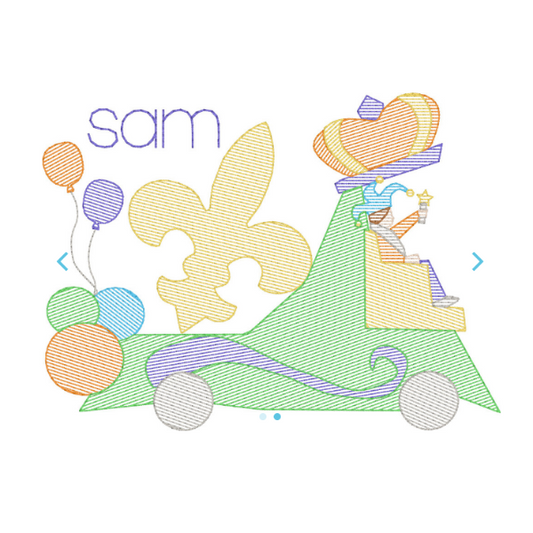 - SAMPLE SALE- Sketch Mardi Gras Float Design