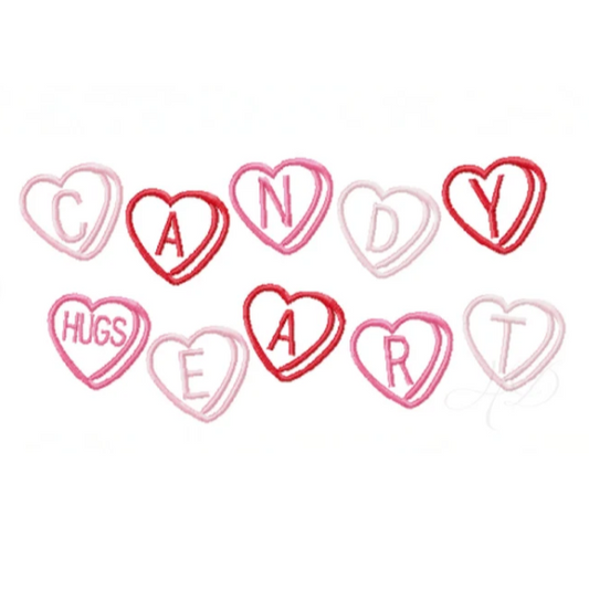 - SAMPLE SALE- Sketch Candy Hearts Design