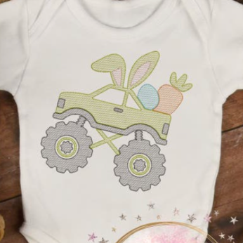 - SAMPLE SALE- Sketch Easter Monster Truck Design