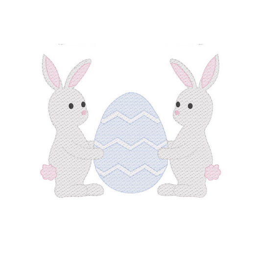 - SAMPLE SALE- Sketch Bunnies & Egg Design