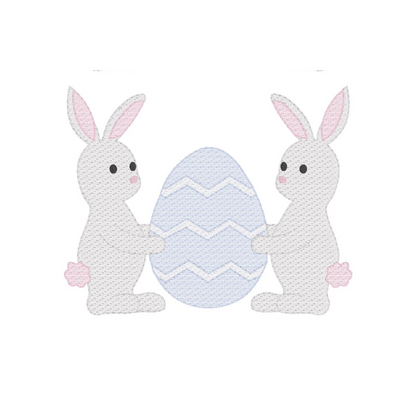 - SAMPLE SALE- Sketch Bunnies & Egg Design