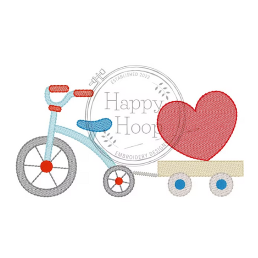 - SAMPLE SALE- Sketch Bike with Heart Design