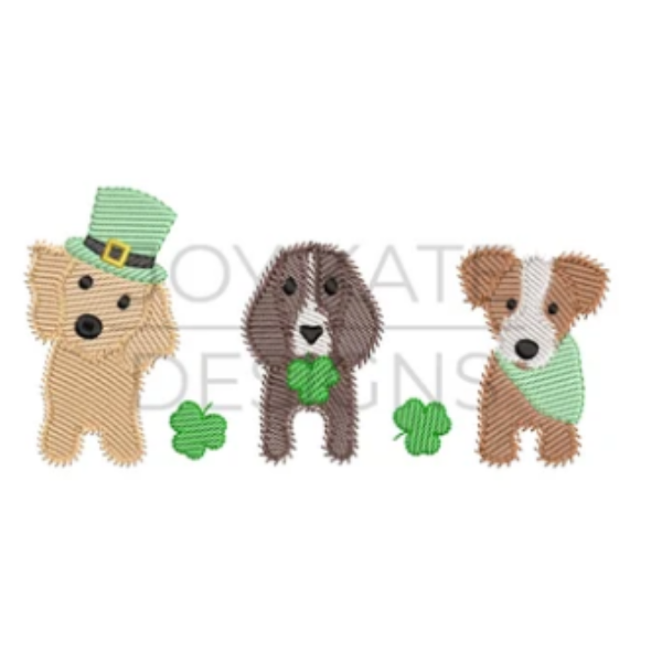 - SAMPLE SALE- Sketch Lucky Dog Trio Design