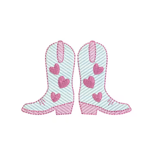 - SAMPLE SALE- Sketch Heart Boots Design