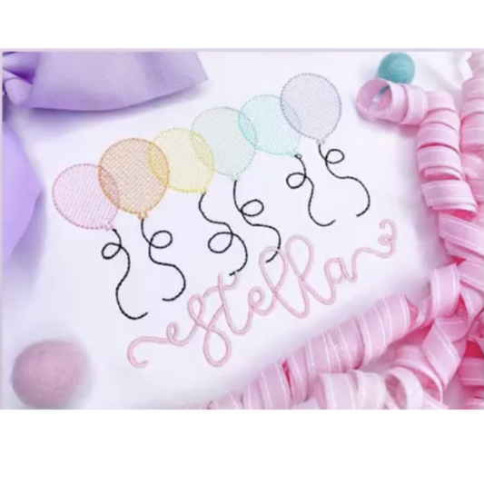 - SAMPLE SALE- Sketch Party Balloon Line Design