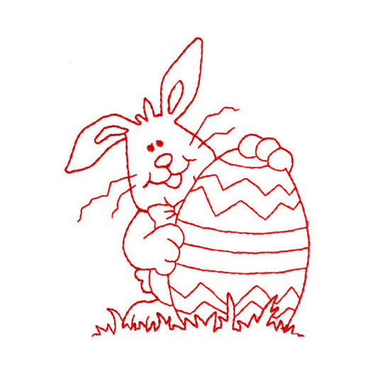 - SAMPLE SALE- Sketch Bunny Egg Stitch Design