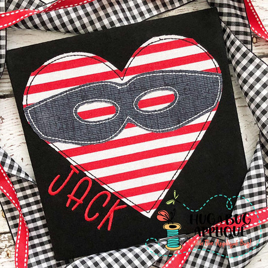 - SAMPLE SALE- Applique Heart with Mask Design