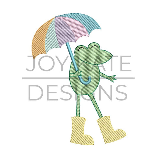 - SAMPLE SALE- Sketch Frog in Rainboots Design