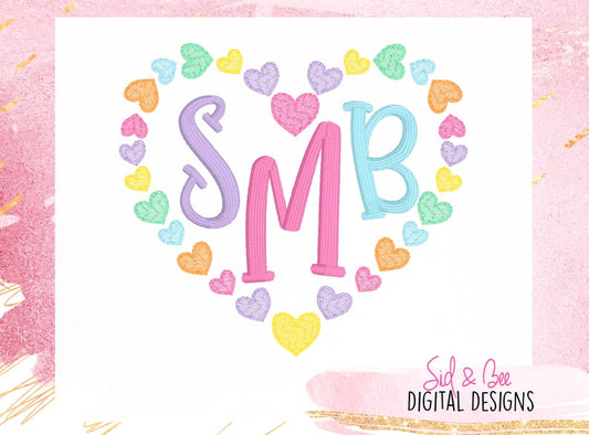 - SAMPLE SALE- Sketch Heart Frame Design