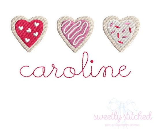 - SAMPLE SALE- Sketch Heart Cookie Design