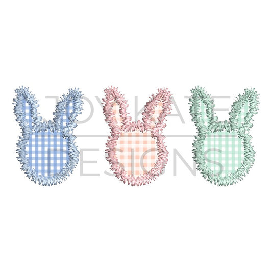 - SAMPLE SALE- Sketch Fuzzy Bunny Trio Design