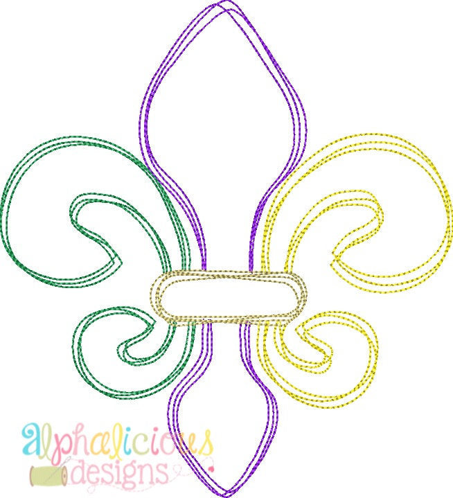 - SAMPLE SALE- Sketch Simple Fleur De Lis Design