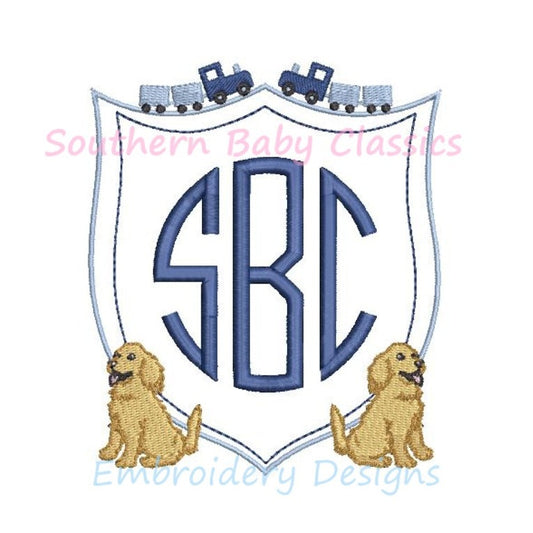- SAMPLE SALE- Sketch Puppy & Train Design
